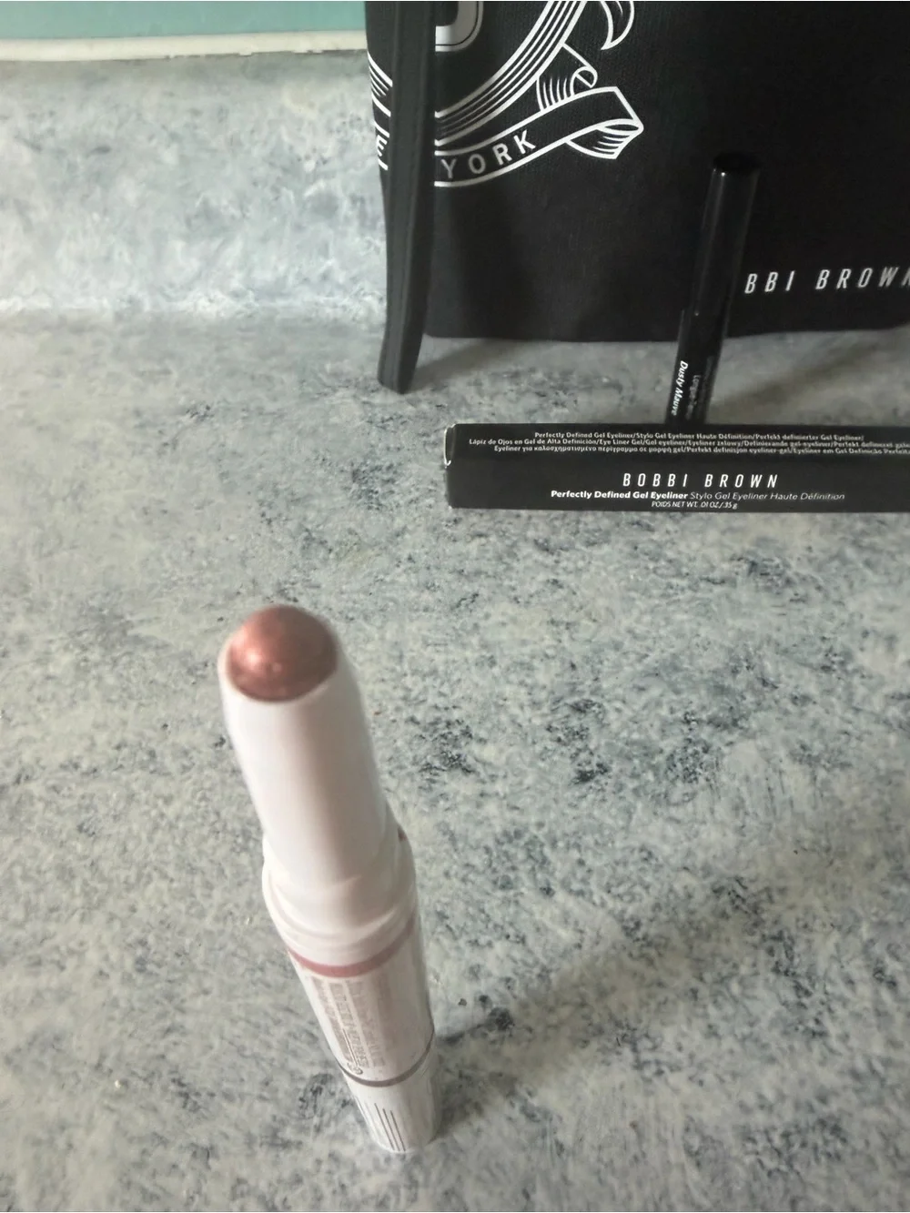 Bobbi Brown Black Eyeliner & 3 eyeshadow sticks with Black Pouch